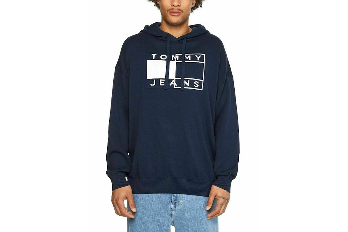 Tommy Jeans Tjm Twisted Flag Sweater Μπλούζα Πλεκτή Ανδρική (DM0DM13897 C87) Μπλέ